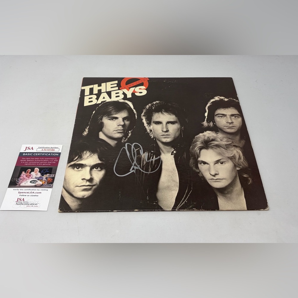Jonathan Cain signed The Babys Union Jacks Album JSA COA